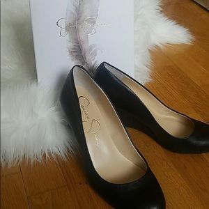 Jessica Simpson Black Wedges.. Size 9